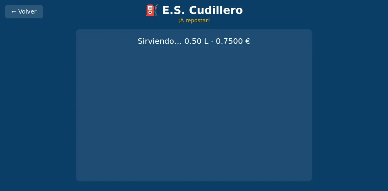 Tótem de la gasolinera desatendida